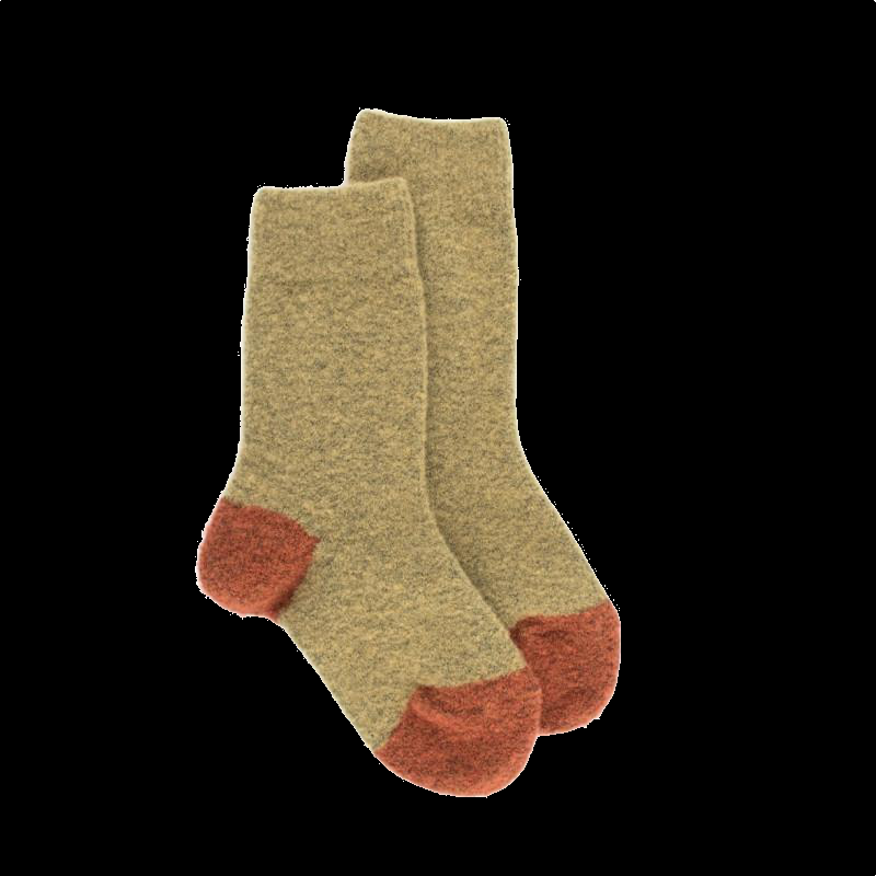 doré doré Chaussettes enfant laine polaire - 2 tons