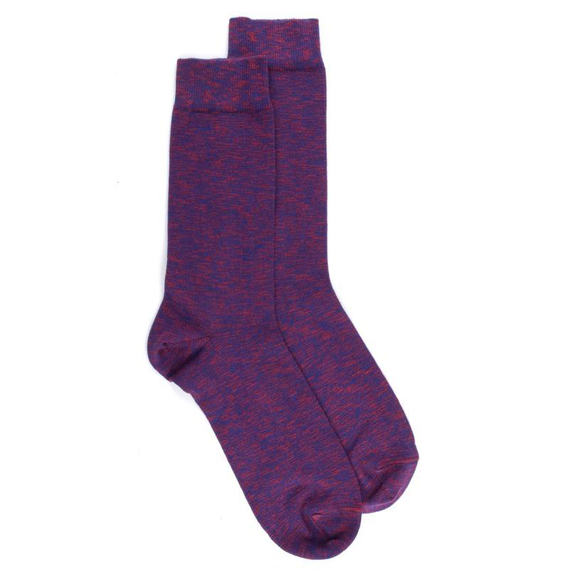 doré doré Chaussettes homme en coton chiné - Violet