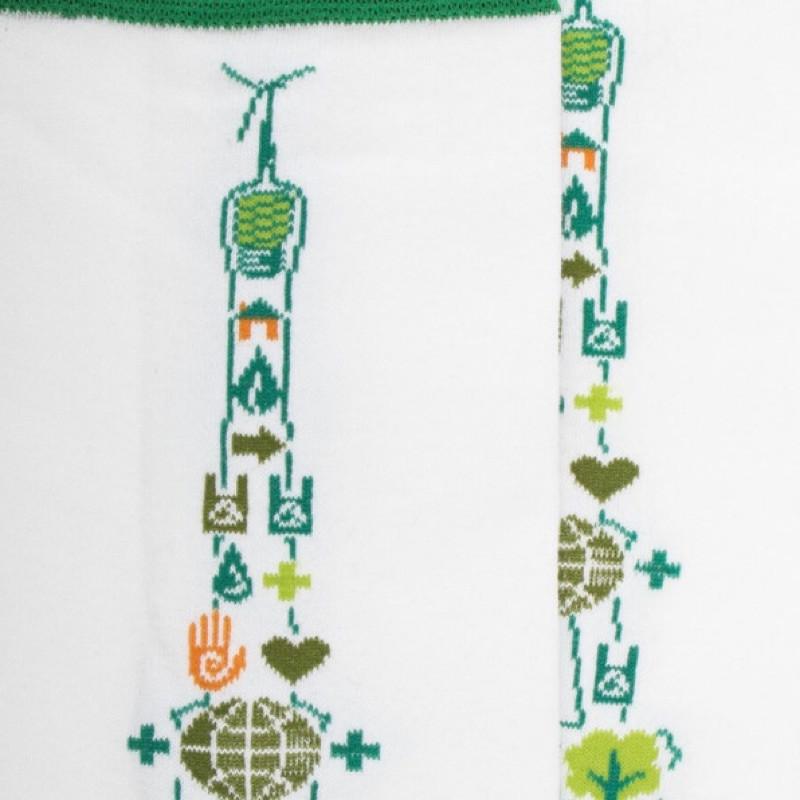 Doré Doré Chaussettes Homme LOVE GREEN - Blanc