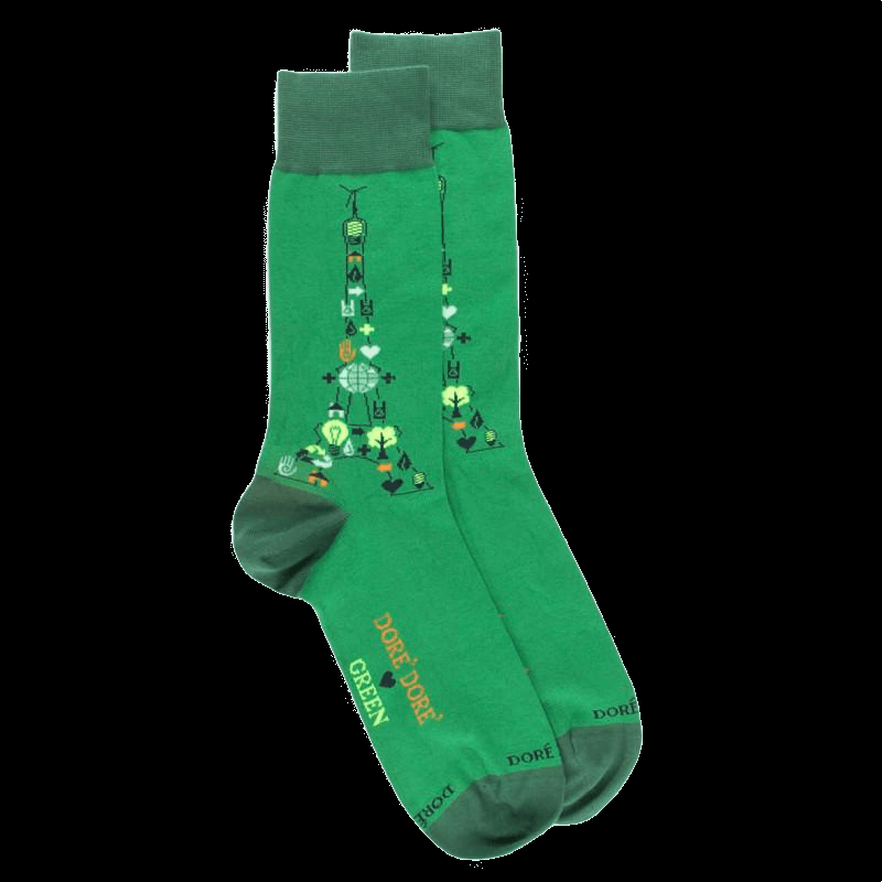doré doré Chaussettes homme LOVE GREEN - Vert