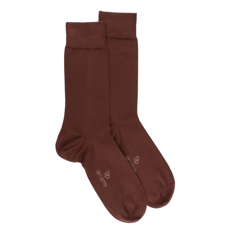 doré doré Chaussettes homme Soft Cotton - Marron