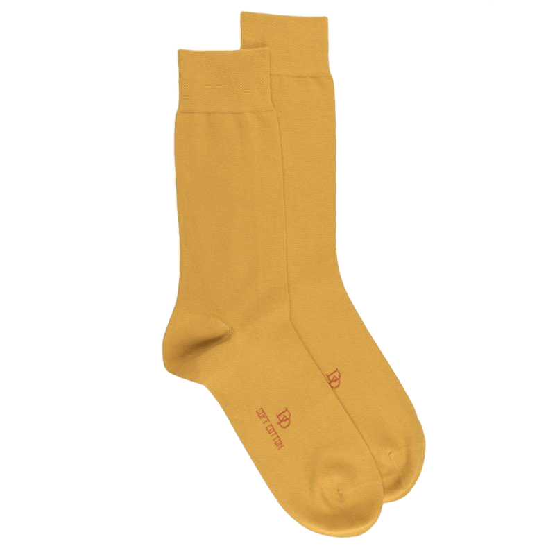 doré doré Chaussettes homme Soft Cotton - Moutarde