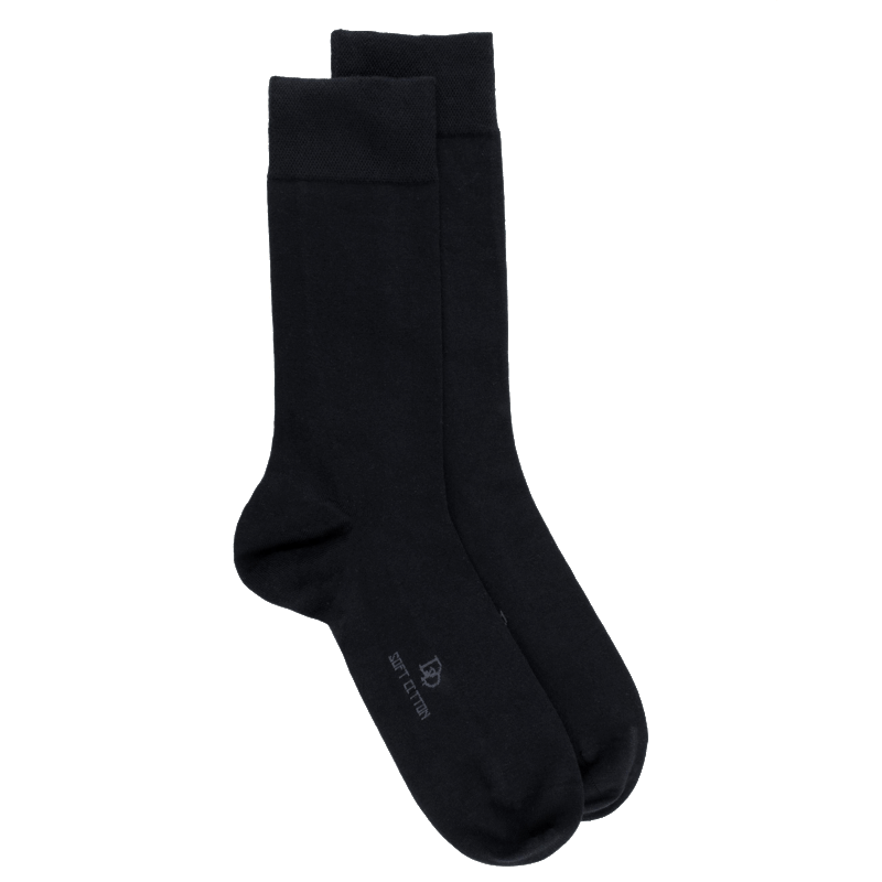 doré doré Chaussettes homme Soft Cotton - Noir