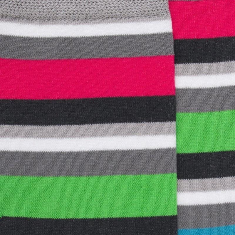 Doré Doré Chaussettes Rayées En Coton - Fond Gris