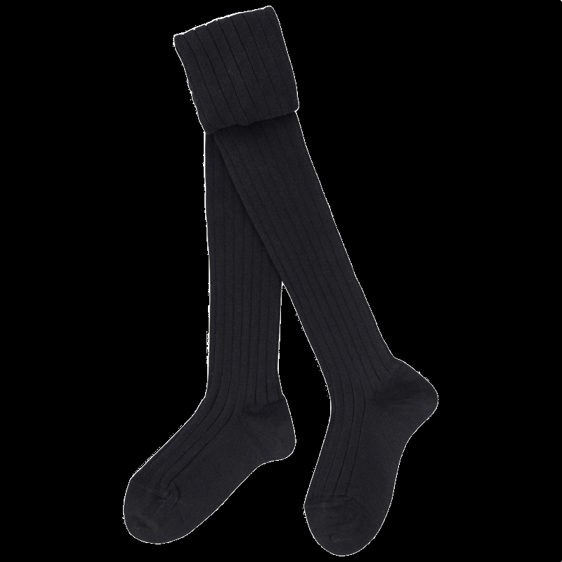 Doré Doré Collant Enfant Côtelé En Coton Doux - Noir