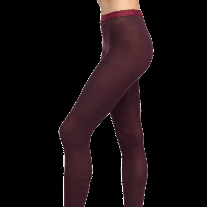 Doré Doré Collant Femme En Laine - Aubergine
