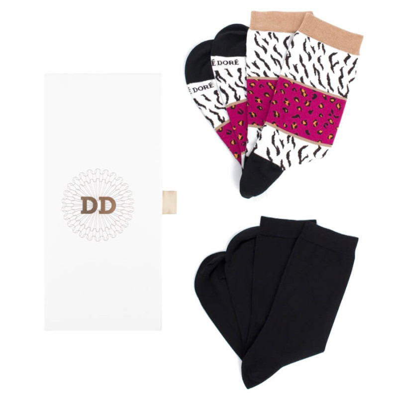 Doré Doré Collant Femme En Laine - Aubergine