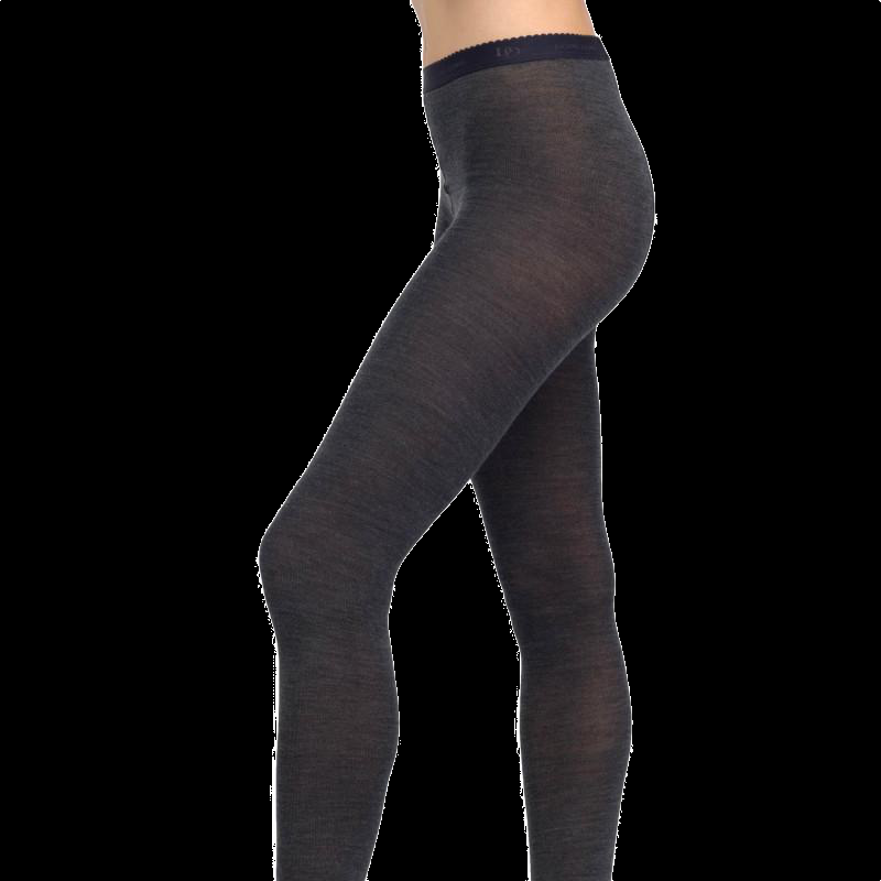 Doré Doré Collant Femme En Laine - Gris étain