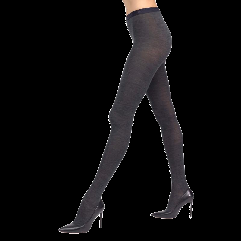 Doré Doré Collant Femme En Laine - Gris étain