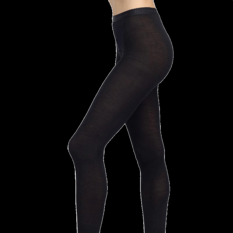 Doré Doré Collant Femme En Laine - Noir