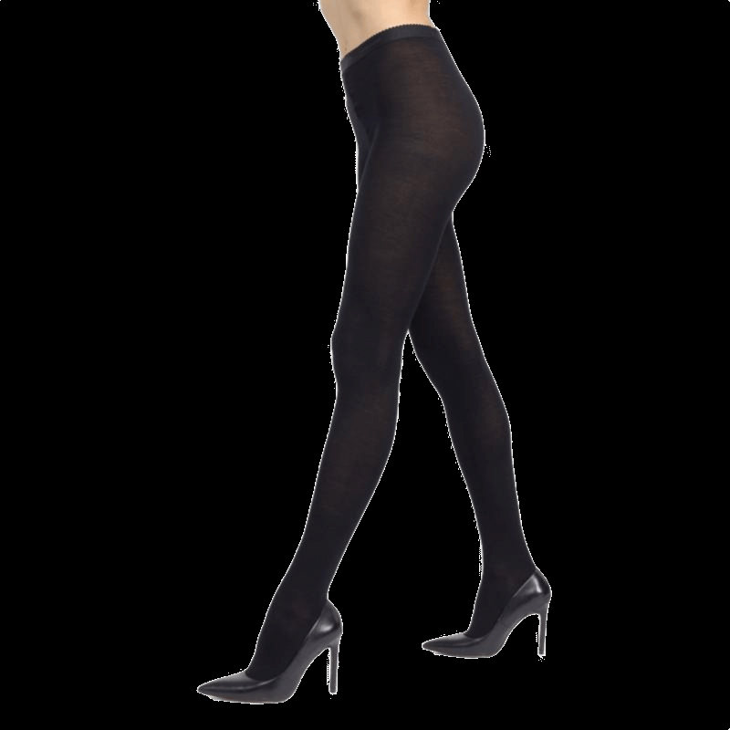 doré doré Collant femme en laine - Noir