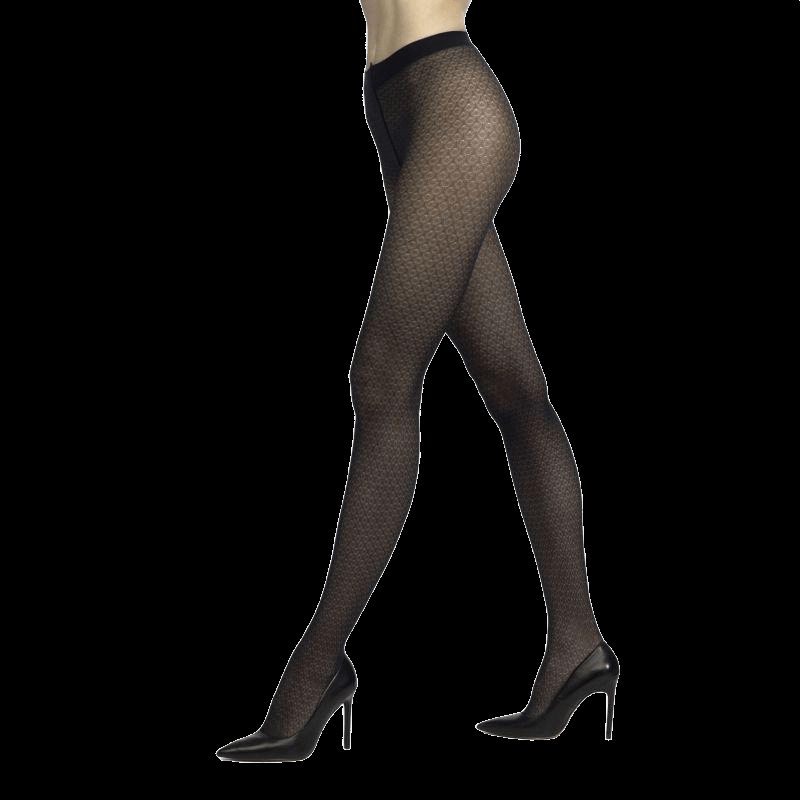 doré doré Collants fantaisie texturés - Bleu foncé