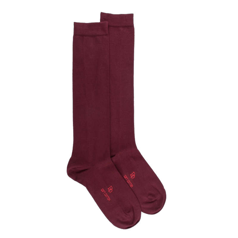 Doré Doré Mi-bas Femme En Coton égyptien - Aubergine