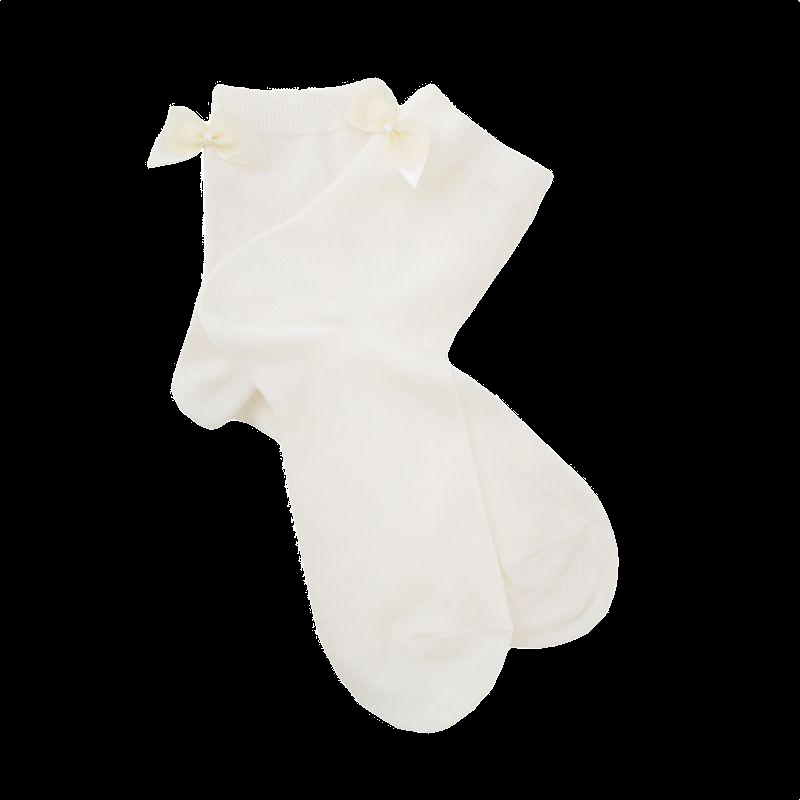 doré doré Socquette enfant tulle et noeud - Givre