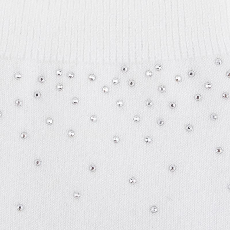 Doré Doré Socquettes En Coton Et Strass - Blanc