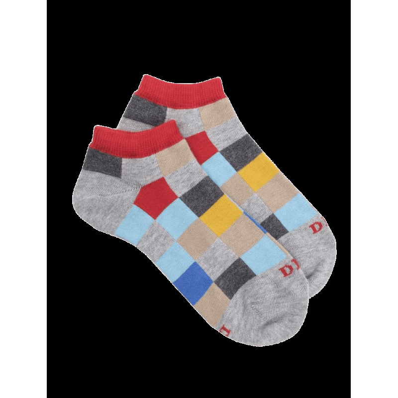 doré doré Socquettes enfant à carreaux en coton