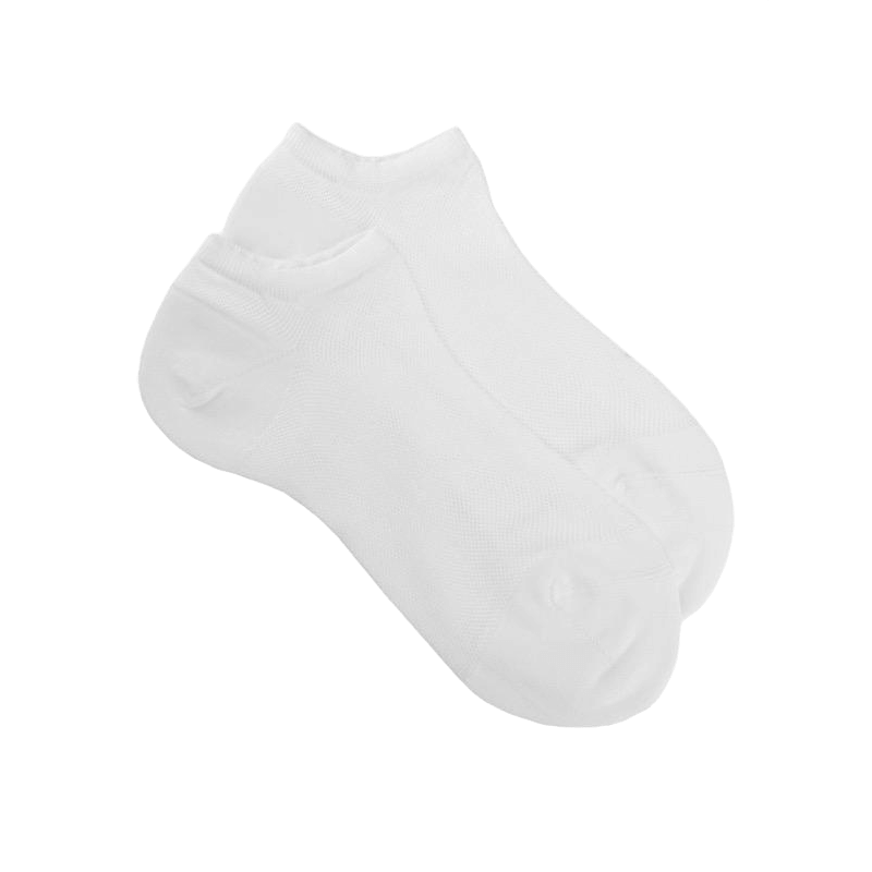 doré doré Socquettes femme en résille - Blanc