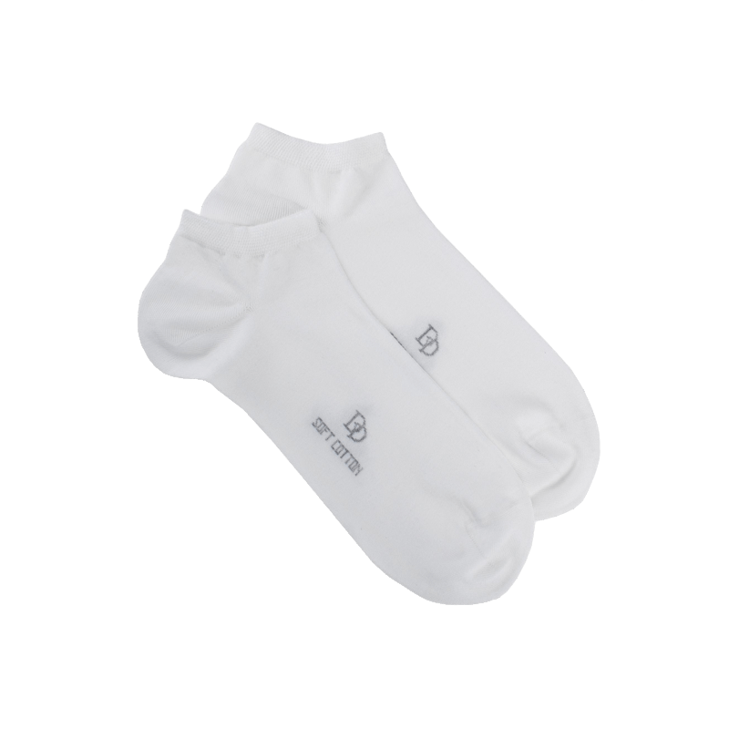 doré doré Socquettes homme en coton doux - Blanc