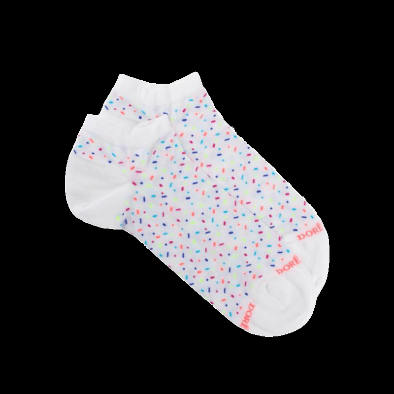 doré doré Socquettes homme motifs confettis - Blanc