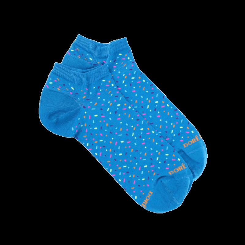 doré doré Socquettes homme motifs confettis - Bleu