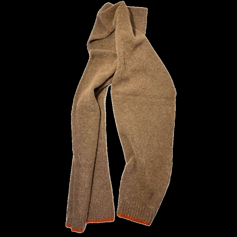 doré doré Echarpe en laine polaire - Beige seigle et orange