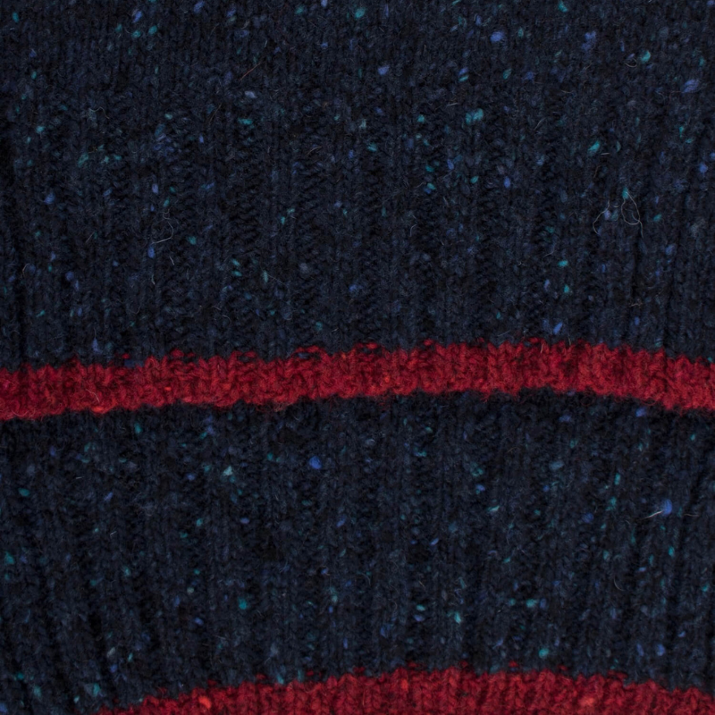 Doré Doré Écharpe Unisexe En Laine - Bleu Marine Foncé & Rouge Amarante