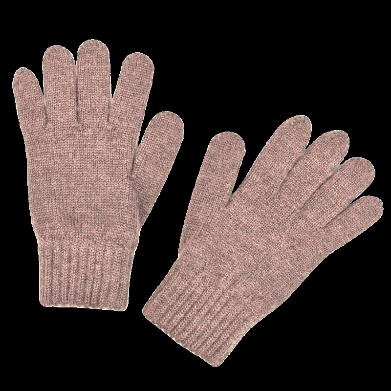 doré doré Gants enfant en laine soie et cachemire - Beige