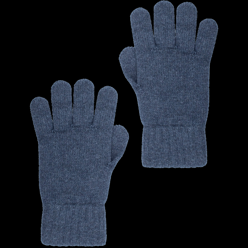 doré doré Gants unisexe en laine et cachemire - Bleu corsaire