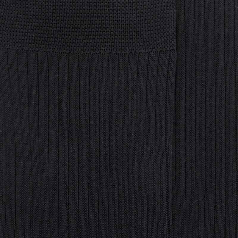 Doré Doré Lot De 7 Chaussettes Homme Côtelées En Pur Fil D'écosse - Noir