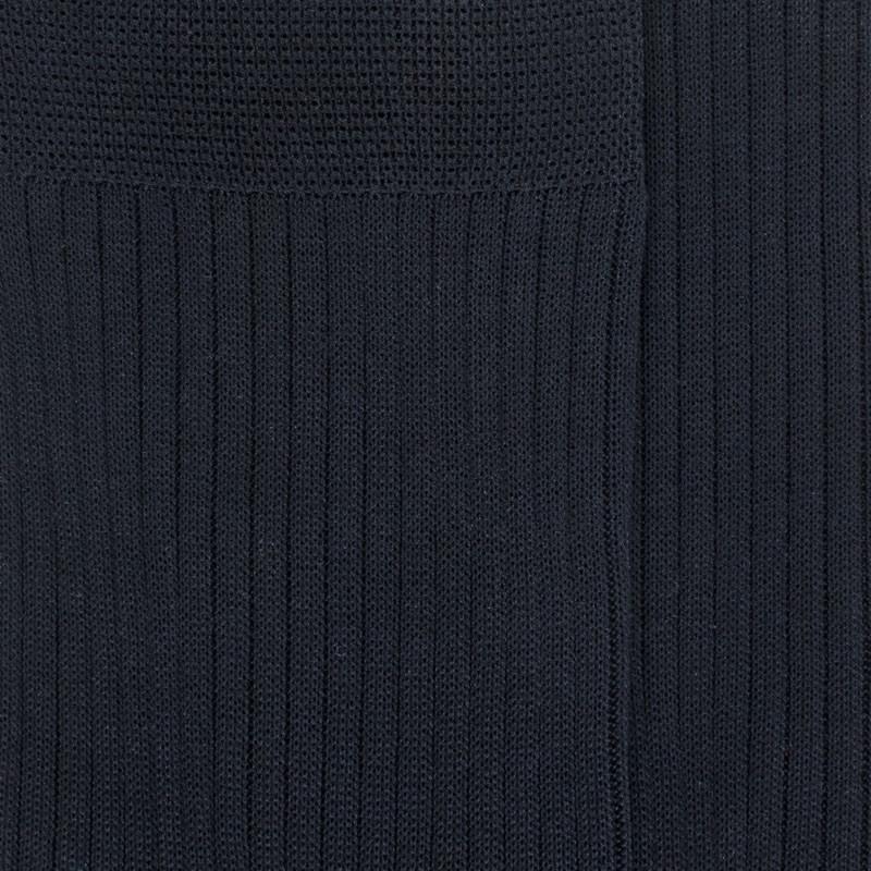 Doré Doré Lot De 7 Chaussettes Homme Côtelées En Pur Fil D'Ecosse - Bleu Marine Foncé
