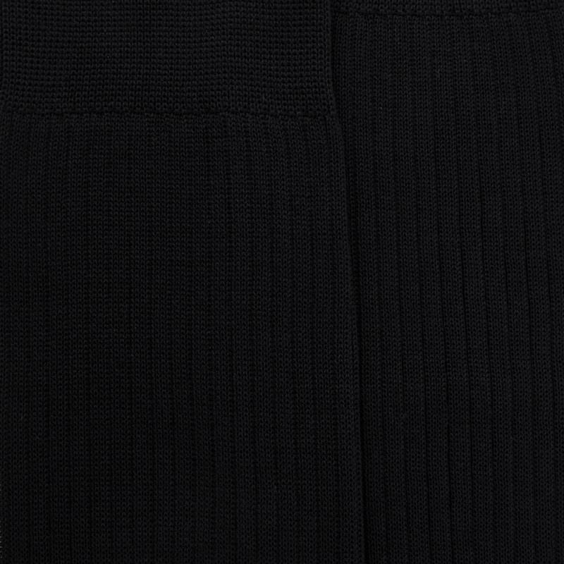 Doré Doré Lot De 7 Paires De Mi-bas Homme Côtelés 100% Fil D'écosse - Noir
