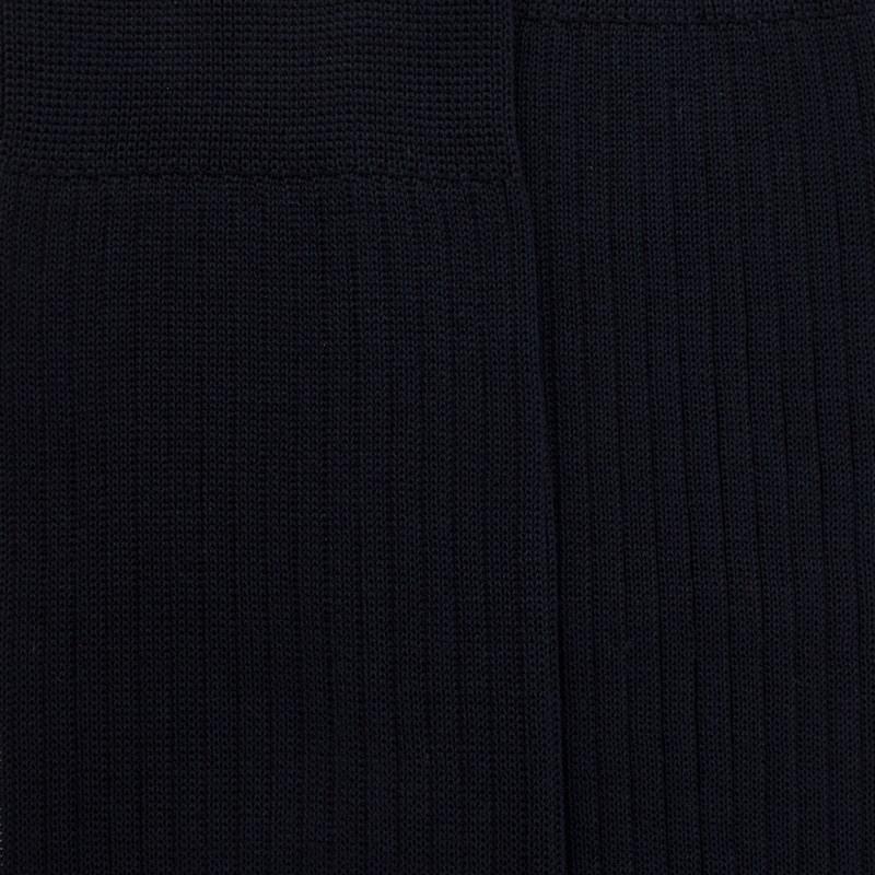 Doré Doré Lot De 7 Paires De Mi-bas Homme Côtelés 100% Fil D'écosse - Bleu Marine Foncé