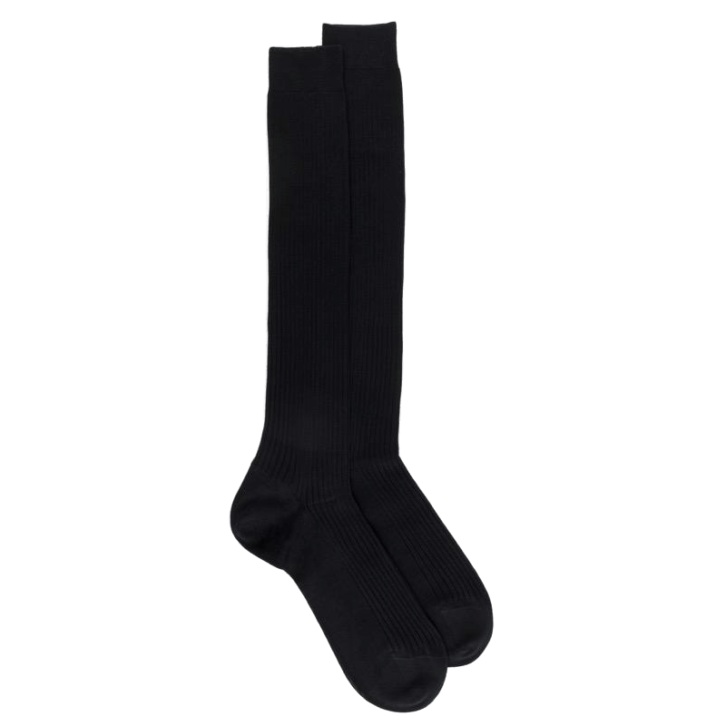 doré doré Lot de 7 paires de mi-bas homme côtelés 100% fil d'écosse - Noir