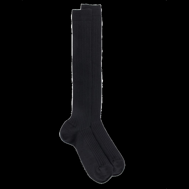 doré doré Lot de 7 paires de Mi-bas homme côtelés en laine mérinos - Noir