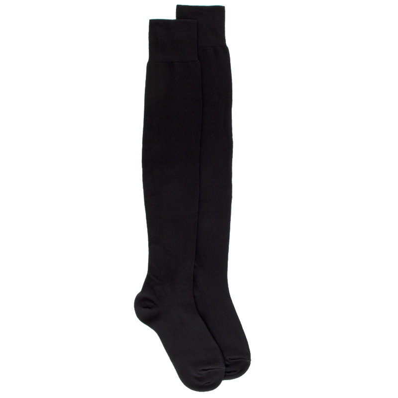 Doré Doré Maxi-chaussettes Femme En Coton Doux - Noir