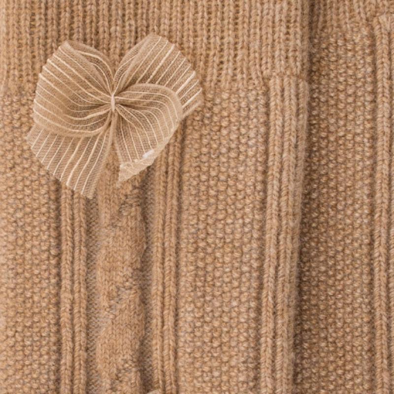 Doré Doré Mi-bas En Laine Et Cachemire Torsadée à Nœud - Beige