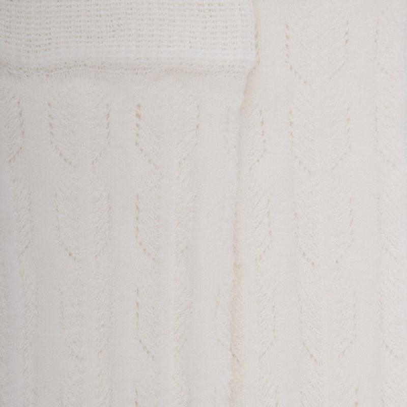 Doré Doré Mi-bas Enfant Ajourés En Coton - Blanc Givre