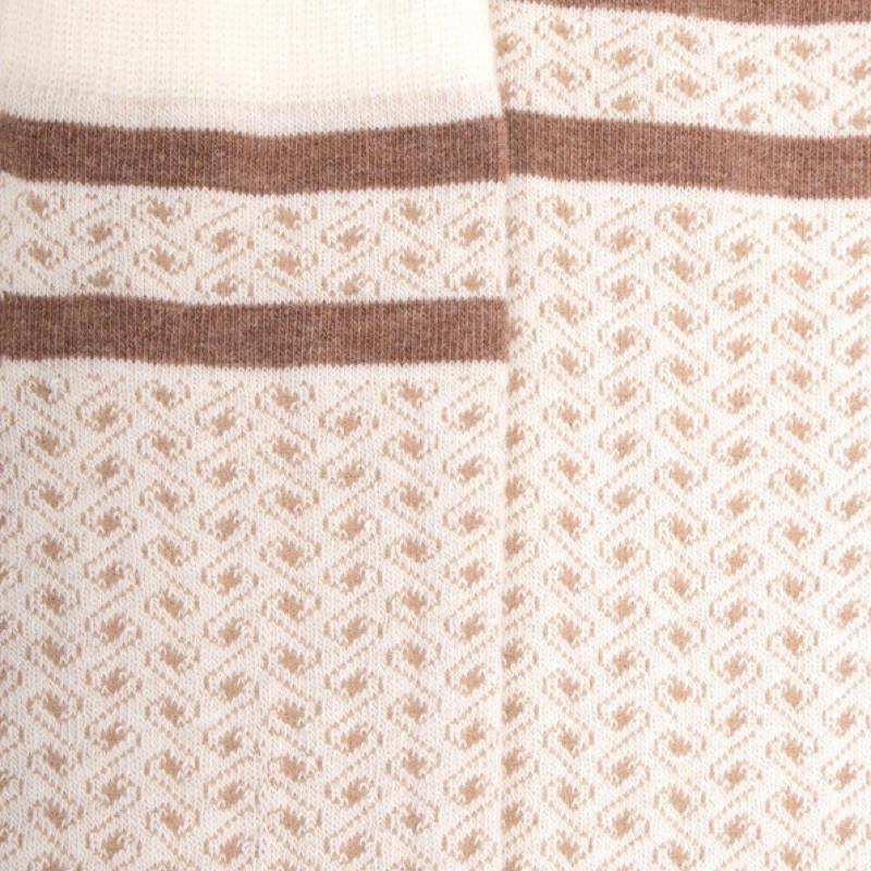 Doré Doré Mi-bas Enfant En Coton Avec Motif Tissés - Écru