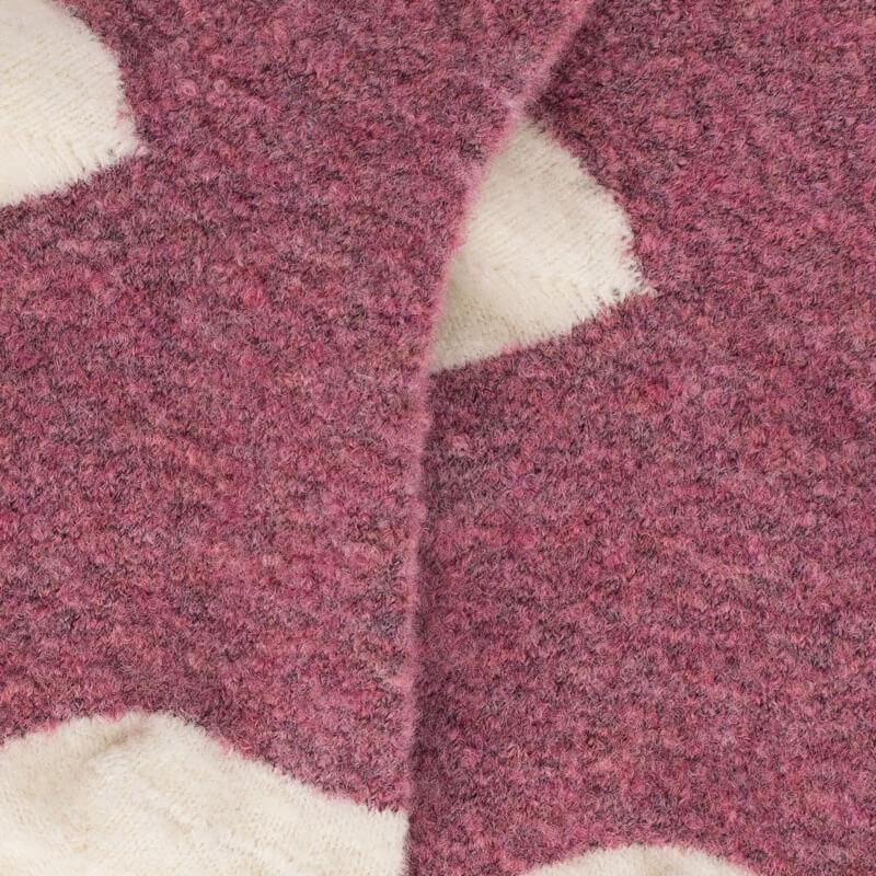 Doré Doré Mi-bas Enfants En Laine Polaire - Rose Et écru