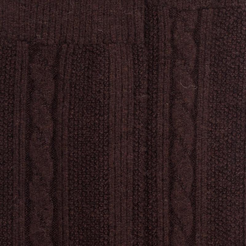 Doré Doré Mi-bas Femme En Laine Et Cachemire à Motif Torsadés - Marron Chocolat