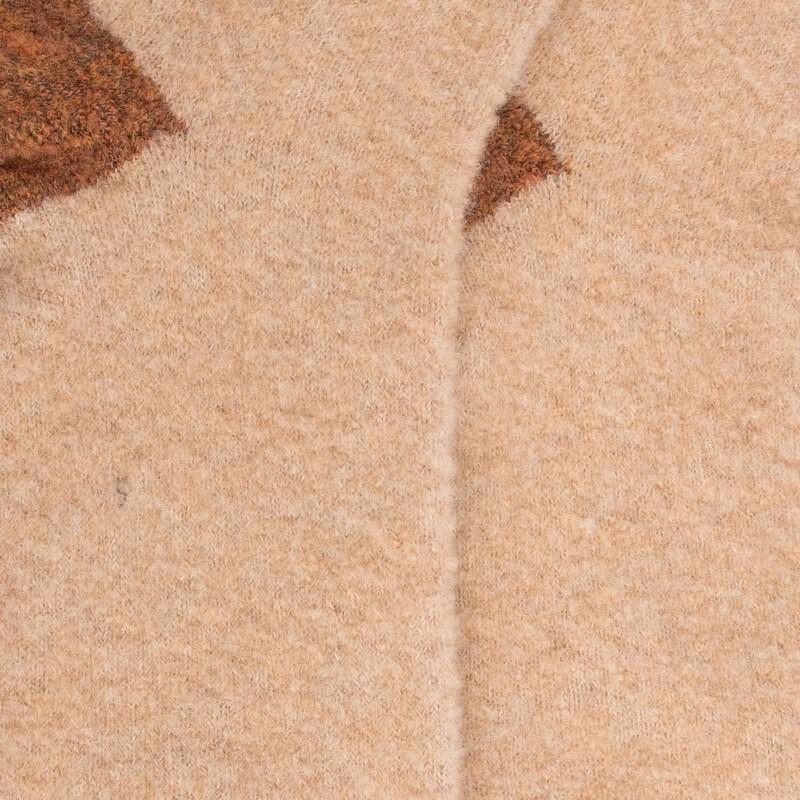 Doré Doré Mi-bas Femme En Laine Polaire - Beige Désert & Orange écureuil