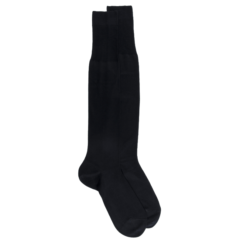 doré doré Mi bas homme 100% fil d'écosse maille jersey - Noir