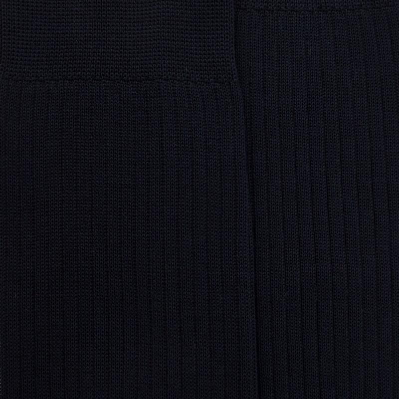 Doré Doré Mi-bas Homme Côtelés 100% Fil D'écosse - Bleu Marine Foncé