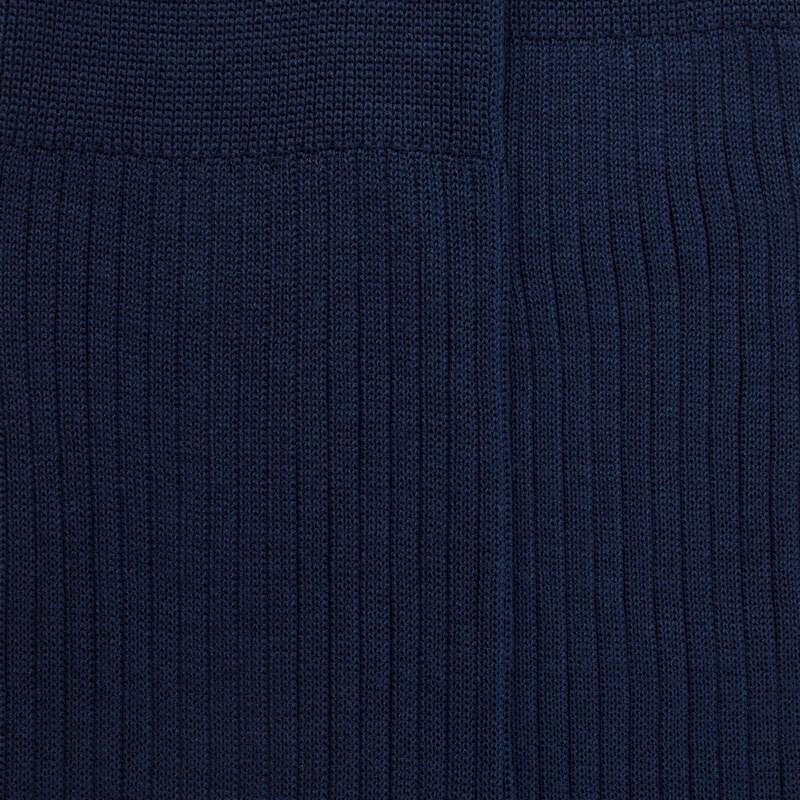 Doré Doré Mi-bas Homme Côtelés 100% Fil D'écosse - Bleu Marine