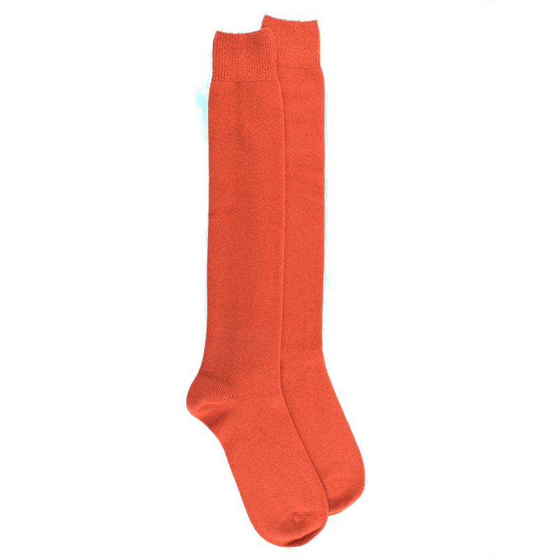 doré doré Mi-bas homme douceur en laine et cachemire - Orange cuivre