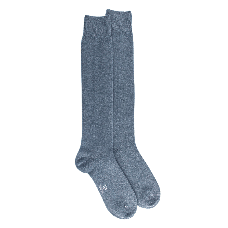 doré doré Mi-bas homme douceur en laine mérinos et cachemire - Bleu Glacier