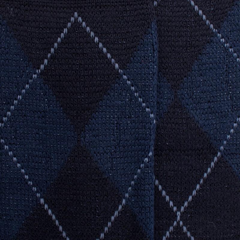Doré Doré Mi-bas Homme En Laine Mérinos Et Motifs Jacquard - Bleu
