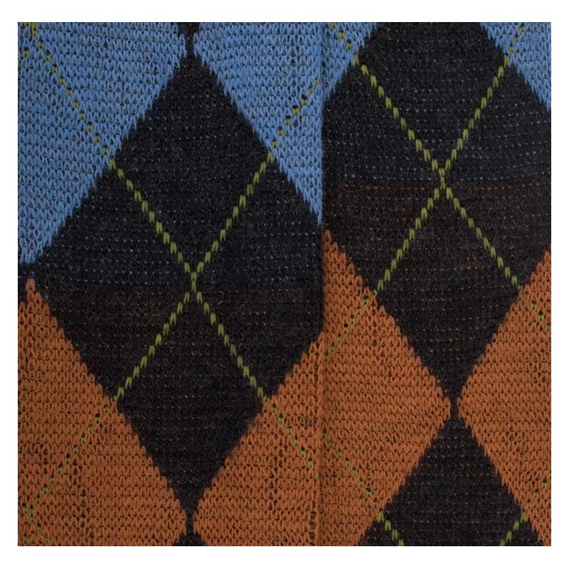 Doré Doré Mi-bas Homme En Laine Mérinos Et Motifs Jacquard - Gris Anthracite & Cerise