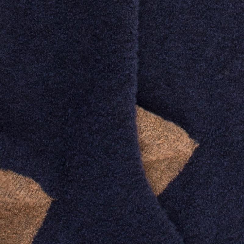 Doré Doré Mi-bas Homme En Laine Polaire - Bleu Marine & Seigle