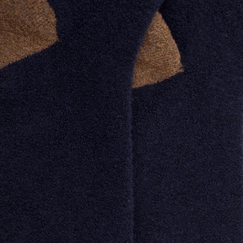 Doré Doré Mi-bas Homme En Laine Polaire - Bleu Marine & Seigle